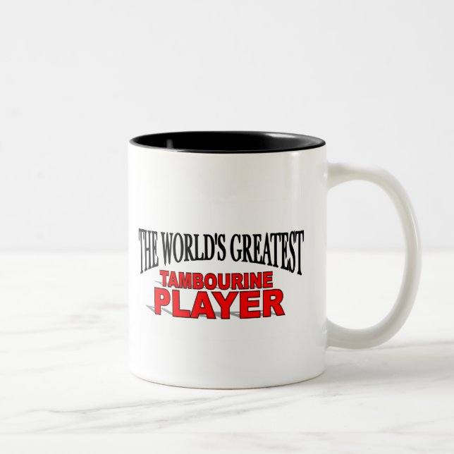 The World's Greatest Tambourine Player Two-Tone Coffee Mug (Right)