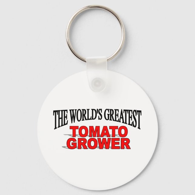 The World's Greatest Tomato Grower Keychain (Front)