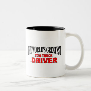 The World's Greatest Tow Truck Driver Two-Tone Coffee Mug