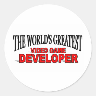 The World's Greatest Video Game Developer Classic Round Sticker