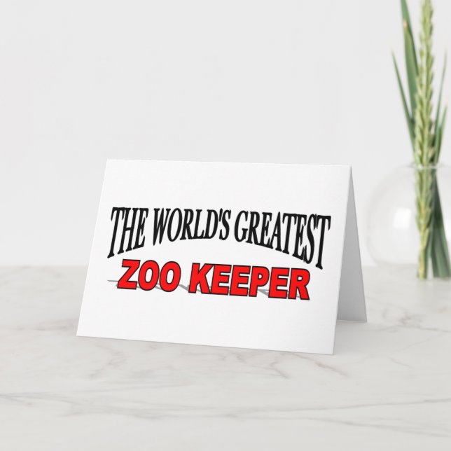 The World's Greatest Zoo Keeper Card (Front)