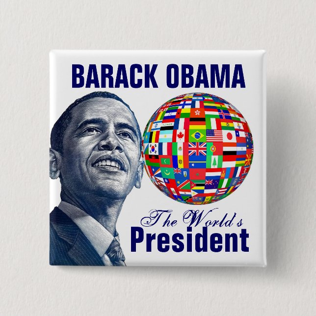 The World's President 2 Inch Square Button (Front)
