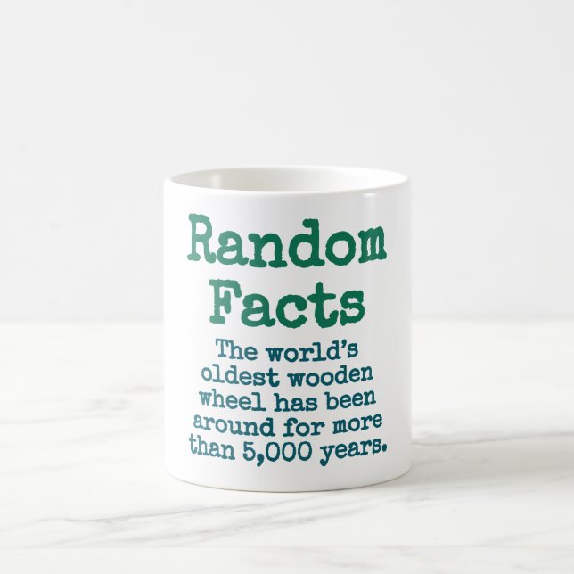 The Worlld's Oldest Wooden Wheel - Trivia Fact Coffee Mug (Center)