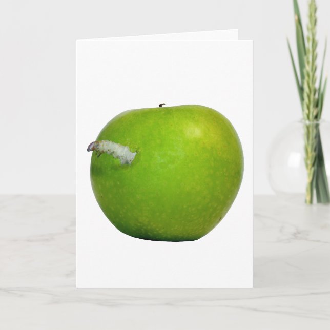 The worm in the apple card (Front)