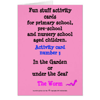 The Worm - Note Size Sample Card