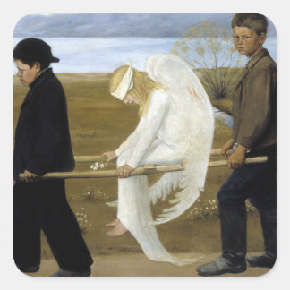 The Wounded Angel Square Sticker