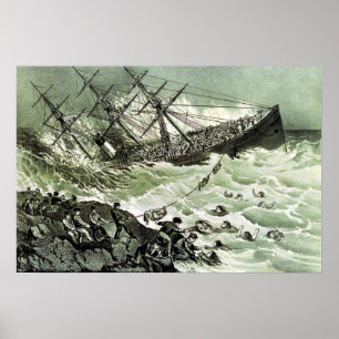 The Wreck of the Atlantic - 1873 Poster