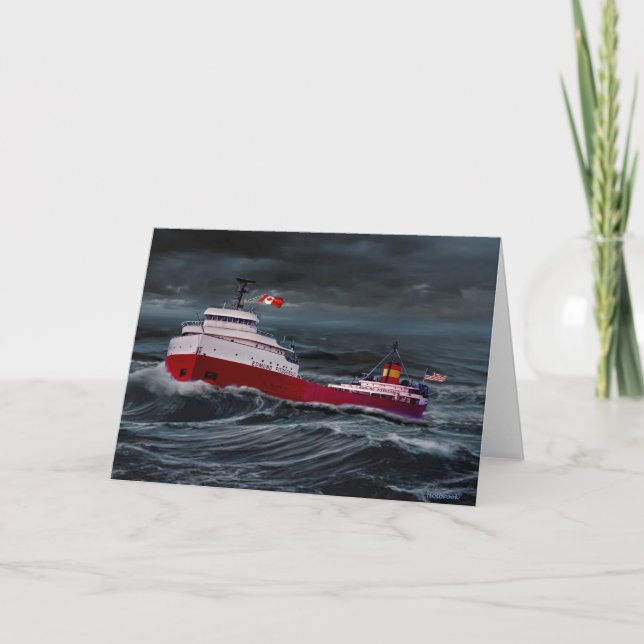  THE WRECK OF THE EDMUND FITZGERALD THANK YOU CARD (Front)