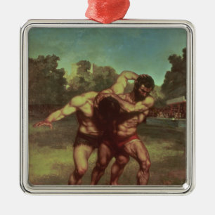 The Wrestlers, 1853 Metal Ornament