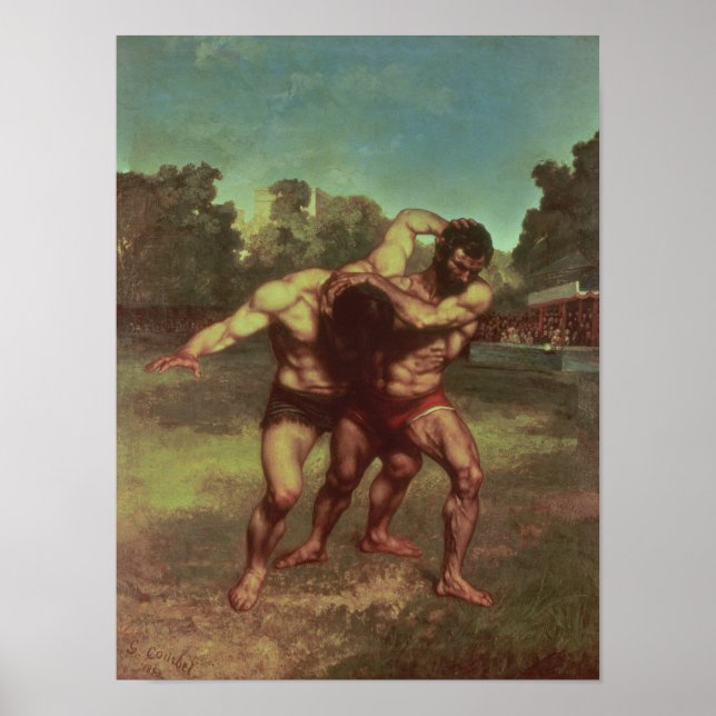 The Wrestlers, 1853 Poster (Front)