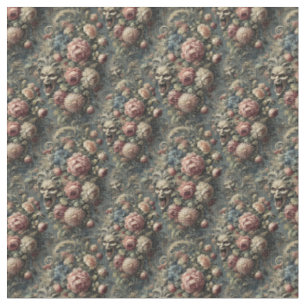 The Wretching Wreath – Gothic Dense Tile  Fabric