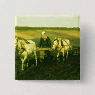 The writer Lev Nikolaevich Tolstoy 2 Inch Square Button