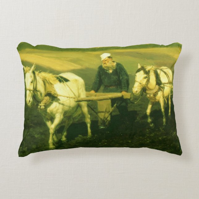 The writer Lev Nikolaevich Tolstoy Accent Pillow (Front)