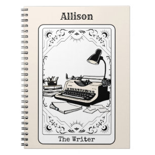 The Writer Tarot Card Personalized Author Notebook