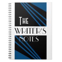 The Writer's Notes Stylish Blue Black White