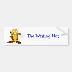 The Writing Nut bumper sticker