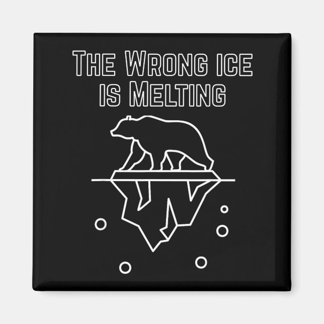 The Wrong Ice Is Melting Bear  Magnet (Front)