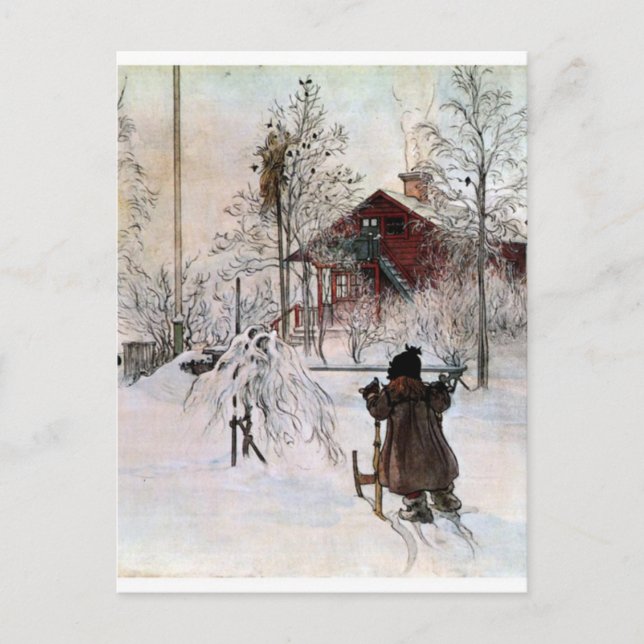 The Yard and Wash-House, Carl Larsson Postcard (Front)