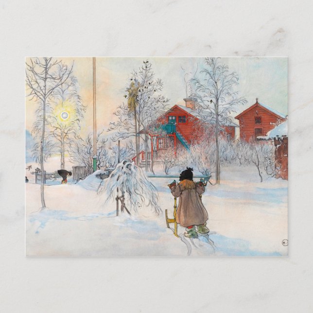 The Yard and Washhouse, 1895 by Carl Larsson Postcard (Front)