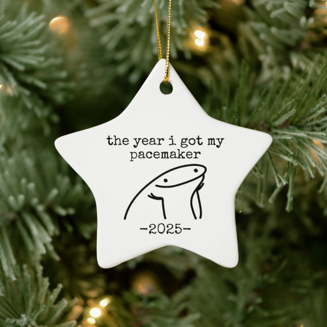  The Year I Got My Pacemaker, heart surgery Ceramic Ornament (Tree)