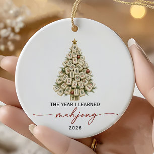 The Year I Learned Mahjong Christmas Ornament