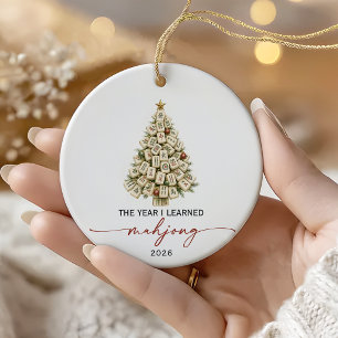 The Year I Learned Mahjong Christmas Ornament