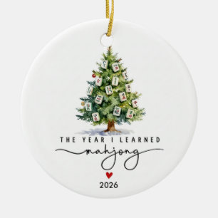 The Year I Learned Mahjong  Custom Year Ornament