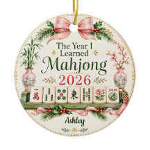 The Year I Learned Mahjong Ornament Gift for Her