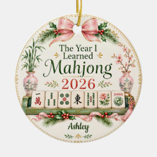 The Year I Learned Mahjong Ornament Gift for Her