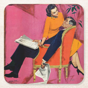 The Year of Discontent Square Paper Coaster