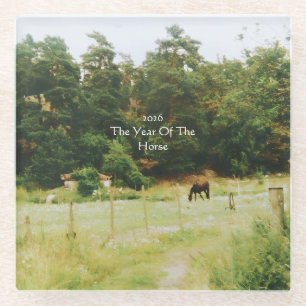 The Year Of The Horse, 2026,  Glass Coaster