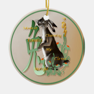 The Year Of The Rabbit-Ornaments Ceramic Ornament