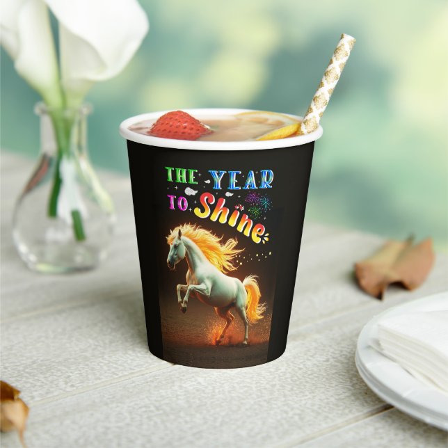 The Year To Shine Paper Cups (Insitu)