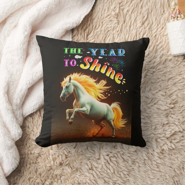 The Year To Shine Throw Pillow (Blanket)