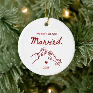 The Year We Got Married Christmas Ornament