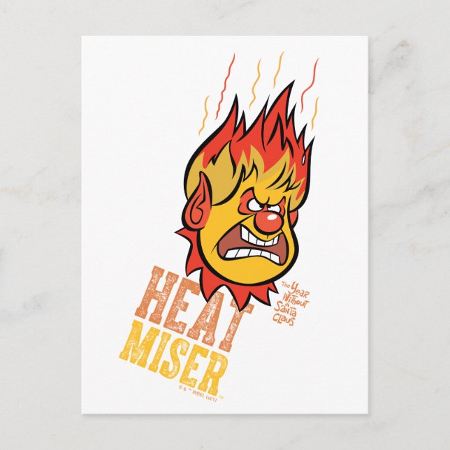 THE YEAR WITHOUT A SANTA CLAUS™ Heat Miser Fuming Holiday Postcard (Front)
