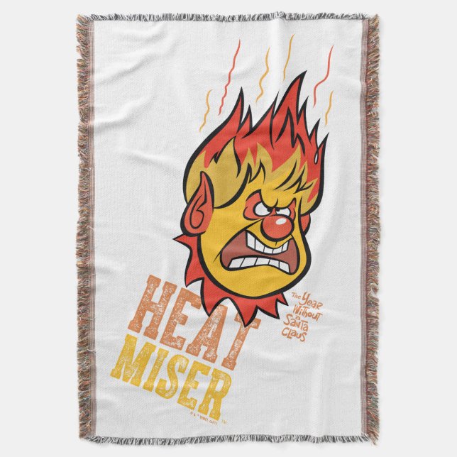 THE YEAR WITHOUT A SANTA CLAUS™ Heat Miser Fuming Throw Blanket (Front Vertical)