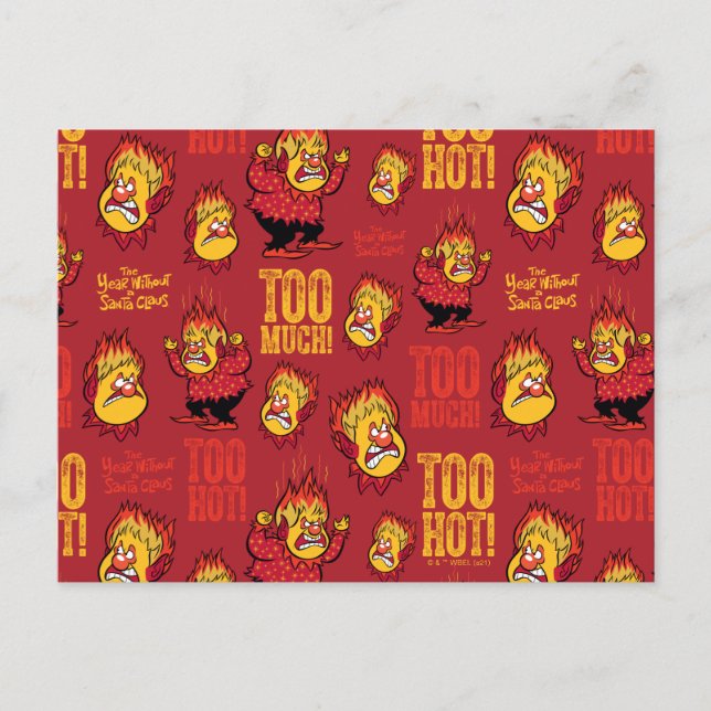 THE YEAR WITHOUT A SANTA CLAUS™ Heat Miser Pattern Holiday Postcard (Front)