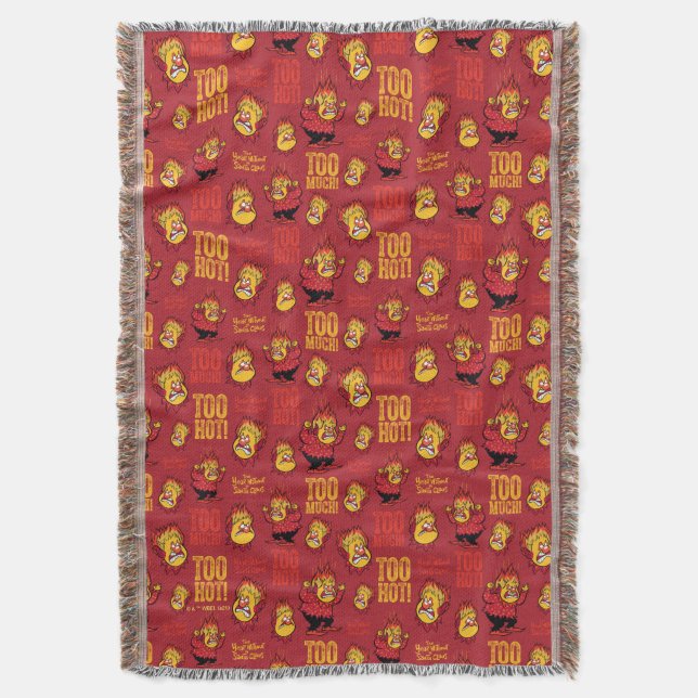 THE YEAR WITHOUT A SANTA CLAUS™ Heat Miser Pattern Throw Blanket (Front Vertical)