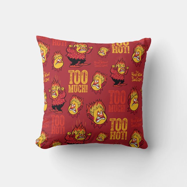 THE YEAR WITHOUT A SANTA CLAUS™ Heat Miser Pattern Throw Pillow (Front)