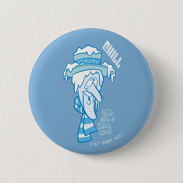 THE YEAR WITHOUT A SANTA CLAUS™ | Snow Miser Chill 2 Inch Round Button (Front)