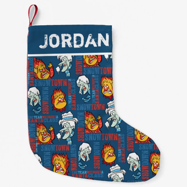 THE YEAR WITHOUT A SANTA CLAUS™ Snowtown Showdown Small Christmas Stocking (Front)