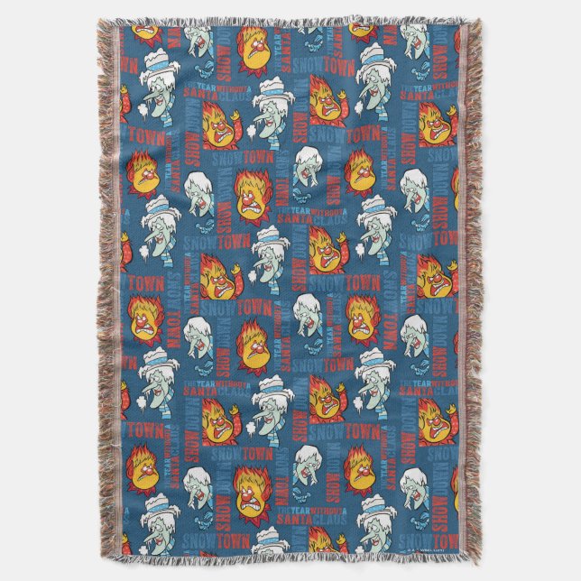 THE YEAR WITHOUT A SANTA CLAUS™ Snowtown Showdown Throw Blanket (Front Vertical)