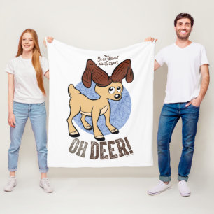 THE YEAR WITHOUT A SANTA CLAUS™   Vixen "Oh Deer" Fleece Blanket