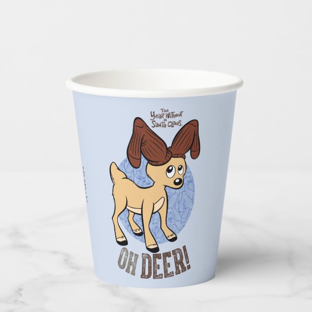 THE YEAR WITHOUT A SANTA CLAUS™ | Vixen "Oh Deer" Paper Cups (Front)