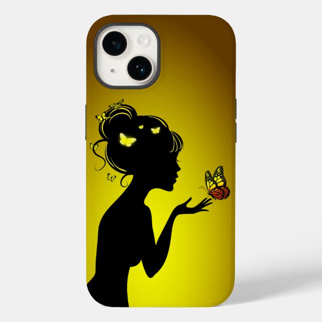 The Yellow Butterfly Woman Case-Mate iPhone Case (Back)