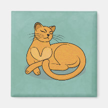 The Yellow Cat Magnet