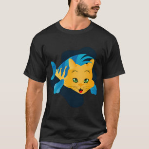 The yellow fish that accompanies the mermaid, cat T-Shirt