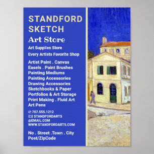 The Yellow House By Van Gogh, Art Supplies Store Poster
