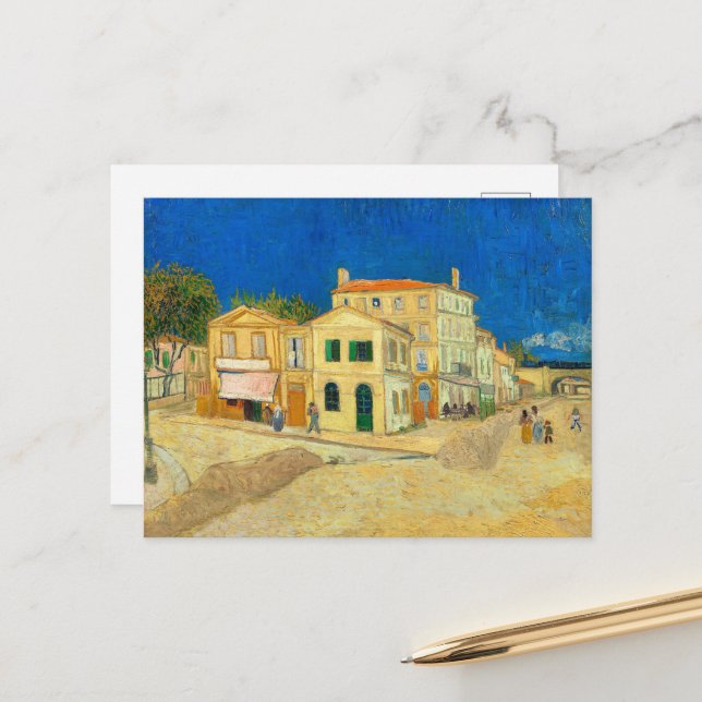 The Yellow House by Vincent Van Gogh Postcard (Front/Back In Situ)